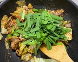 残り物で『豚ニラ炒め』作り方5写真