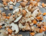 鶏もも肉とひら天のとろ〜り和風あんかけパスタ作り方5写真