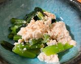 さっぱり小松菜の豆腐ソースかけ作り方5写真