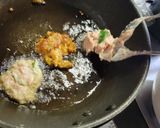安価な食材で！ピーマンとひき肉のかき揚げ作り方4写真