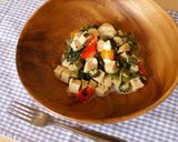 管理栄養士*ほうれん草と鶏のホットサラダ作り方7写真