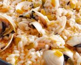 冷凍アサリとネギのスペイン風炊き込みご飯作り方5写真