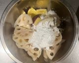 さつまいもと蓮根の甘じょっぱ炒め作り方3写真