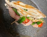 鶏胸肉のスモークチーズカプレーゼ風🧀🍅🌿作り方5写真
