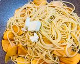 いしり醤油&柿と生ハムチーズバターパスタ作り方7写真