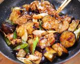 豚バラなすと白ねぎの焦がし味噌炒め🤩🍚作り方5写真