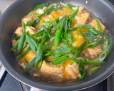 m麺つゆで簡単！厚揚げと豚肉の卵とじ作り方5写真