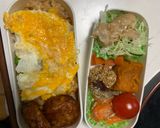 レンジ中華梅クリーム金平味オムライス弁当作り方17写真