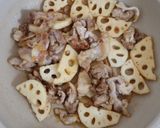 【豚肉とれんこんの甘酢だれ】シャキッと♪作り方3写真