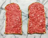 簡単ランチ!キノコのハンバーグトースト作り方5写真