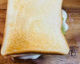 もち麦入りパティてりやき月見ホットサンド作り方4写真