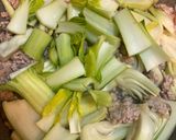 青梗菜のひき肉炒め作り方6写真