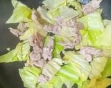 豚キャベツ炒めの塩ラーメン風焼きつけ麺作り方4写真