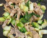 豚肉とチンゲン菜炒めのどんぶり作り方5写真