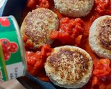卵なし♪ポークハンバーグ トマト煮込み作り方3写真