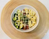サイコロスパム卵焼き＆沢庵＆胡瓜浅漬け丼作り方7写真