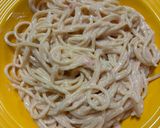 和えるだけ！明太マヨの大葉乗せ冷製パスタ作り方4写真