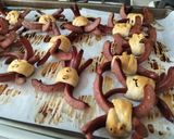 ソーセージの蜘蛛パン作り方5写真