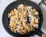 ひじきの煮物で梅ひじきチャーハン作り方3写真