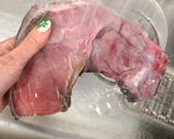マグロのかまのノンフライヤー焼き♪黒塩で作り方2写真