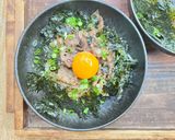 焼き立て韓国のりde焼肉丼作り方4写真