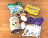 業スー食材で　ココナッツ バターモチ作り方1写真