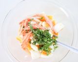 卵好きが喜ぶ【茹で卵のごまマヨサラダ】作り方2写真