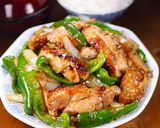 ピーマンと玉葱のテリヤキチキン炒め定食🤩作り方8写真