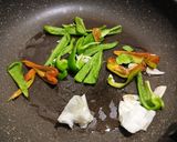 福神漬け辛子鱈子ピーマンの焼きそば作り方1写真