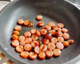 ポキポキウィンナーとたまご丼作り方1写真