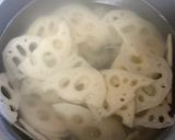 俺流！梨と蓮根の生ハムサラダ作り方2写真