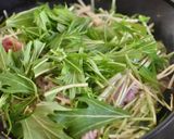 しっとり柔らか♪豚こまと水菜のふわ玉炒め作り方4写真