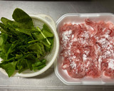豚肉とほうれん草のトロたま炒め作り方1写真