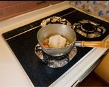 彼氏が作る『カニカマと鶏肉の白だし雑炊』作り方9写真