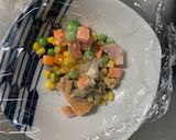 レンジ簡単クリーミーそば飯味炒飯弁当作り方3写真