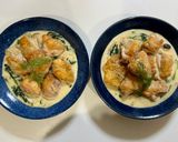 皮パリチキンのご馳走ほうれん草クリーム作り方12写真