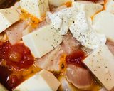 プチッと鍋●チーズ＆トマト缶の鶏キムチ鍋作り方2写真