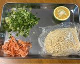 香ばし海老オイルとすだちのあえ麺作り方1写真
