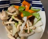 お一人様簡単梅チャプチェ味豆腐野菜炒め作り方10写真
