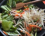 合い挽き肉でビビンバ風炒め作り方3写真
