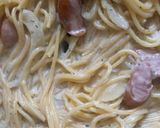 ソーセージのクリームパスタ😋作り方6写真
