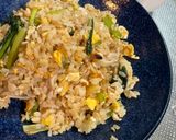 料理人のスタミナたっぷり黒酢ニンニク炒飯作り方10写真