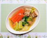冬今日の夕飯！豚バラ白菜人参のポトフ主菜作り方9写真