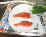 鮭のホイル焼き♪簡単大葉チーズソース作り方1写真