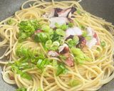 洋麺屋五右衛門風🐙タコのペペロンチーノ作り方8写真