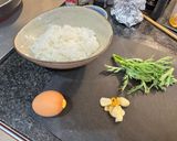 シンプル！春菊のチャーハン作り方1写真