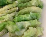 鳥ササミのレタス巻き味噌ダレ和え作り方2写真