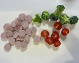 魚肉ソーセージと彩り野菜のふわたまソテー作り方1写真