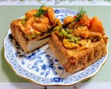 簡単ランチ！アボガドとエビと卵のトースト作り方9写真