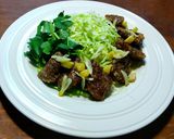 鯨の揚げ焼き(レア) 発酵玉葱作り方4写真